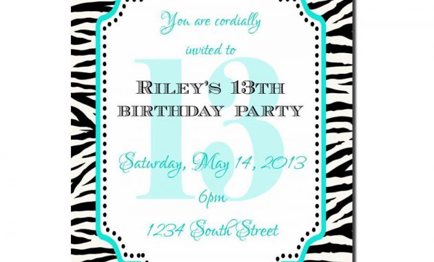 13 Year Old Birthday Party Invitations Party Ideas For Kids with sizing 900 X 900