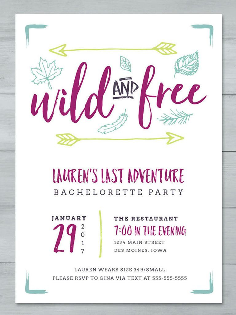 14 Diyable Bachelorette Party Invitation Templates Diy Details inside measurements 768 X 1024