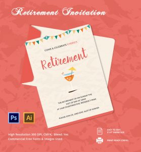 15 Retirement Invitation Template Free Psd Vector Eps Ai with measurements 1000 X 1076