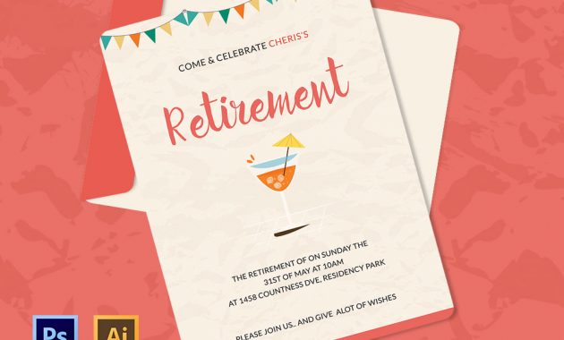 15 Retirement Invitation Template Free Psd Vector Eps Ai with measurements 1000 X 1076