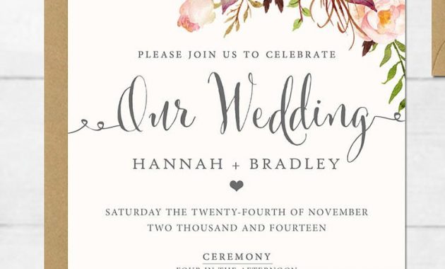 16 Printable Wedding Invitation Templates You Can Diy Future for proportions 768 X 1024