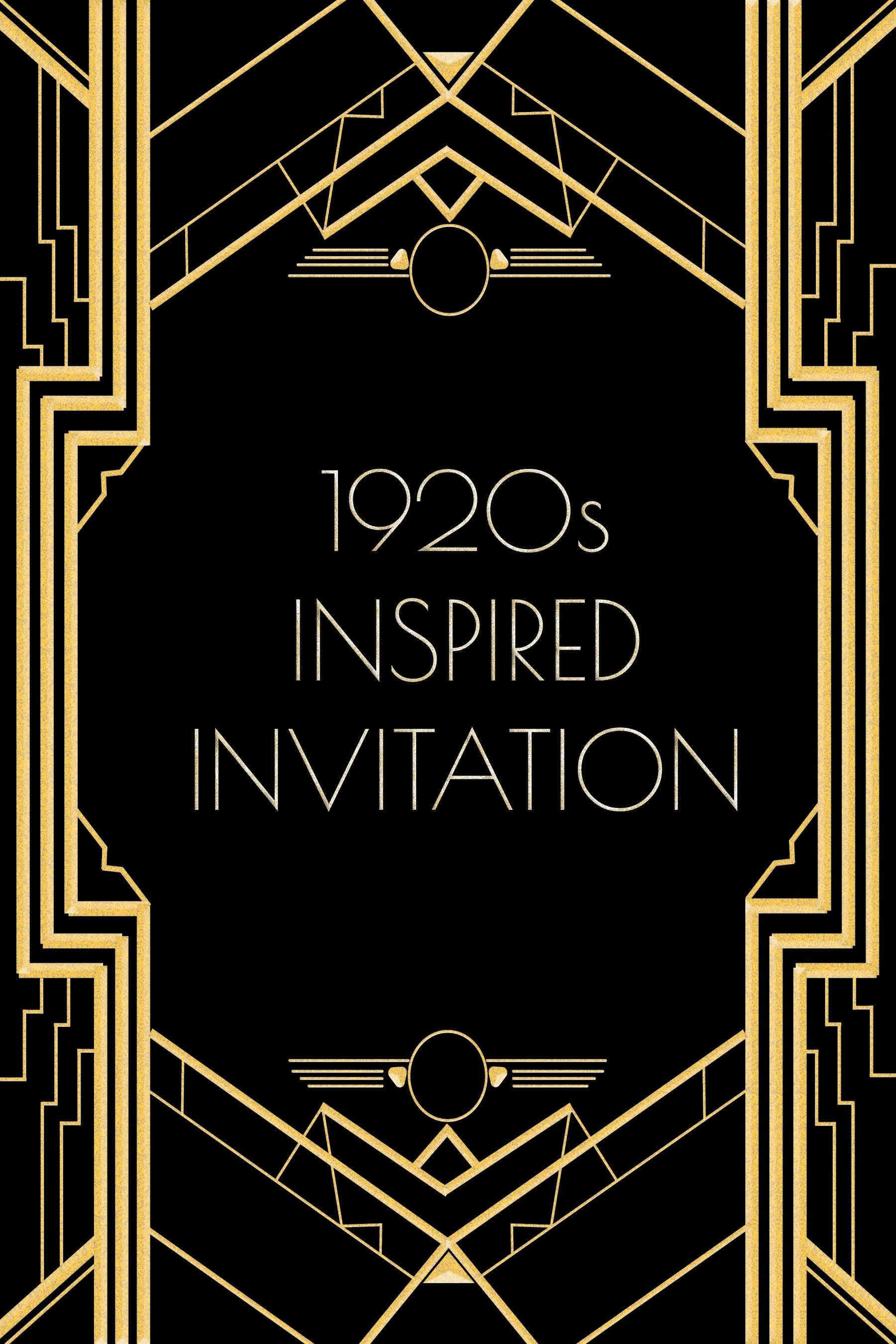 20s Years Cabaret Photos Use This 1920s Inspired Invitation within size 1800 X 2700