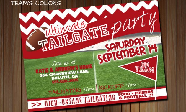 29 Images Of Football Tailgate Invitation Template Leseriail pertaining to size 1500 X 1071