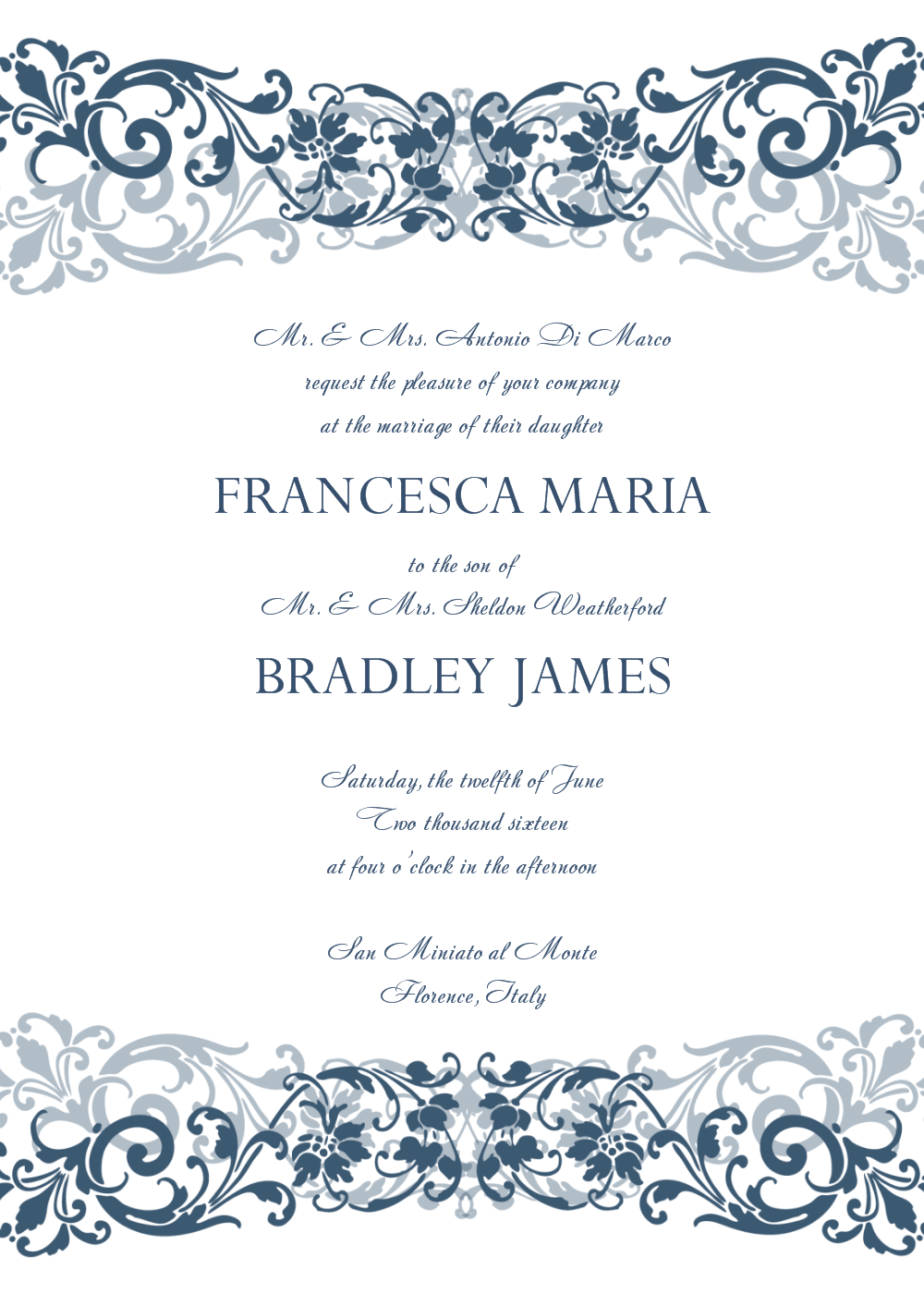 30 Free Wedding Invitations Templates 21st Bridal World inside proportions 1000 X 1400