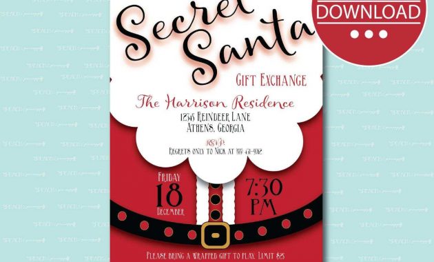 30 New White Elephant Gift Exchange Invitation Template in sizing 1500 X 1500