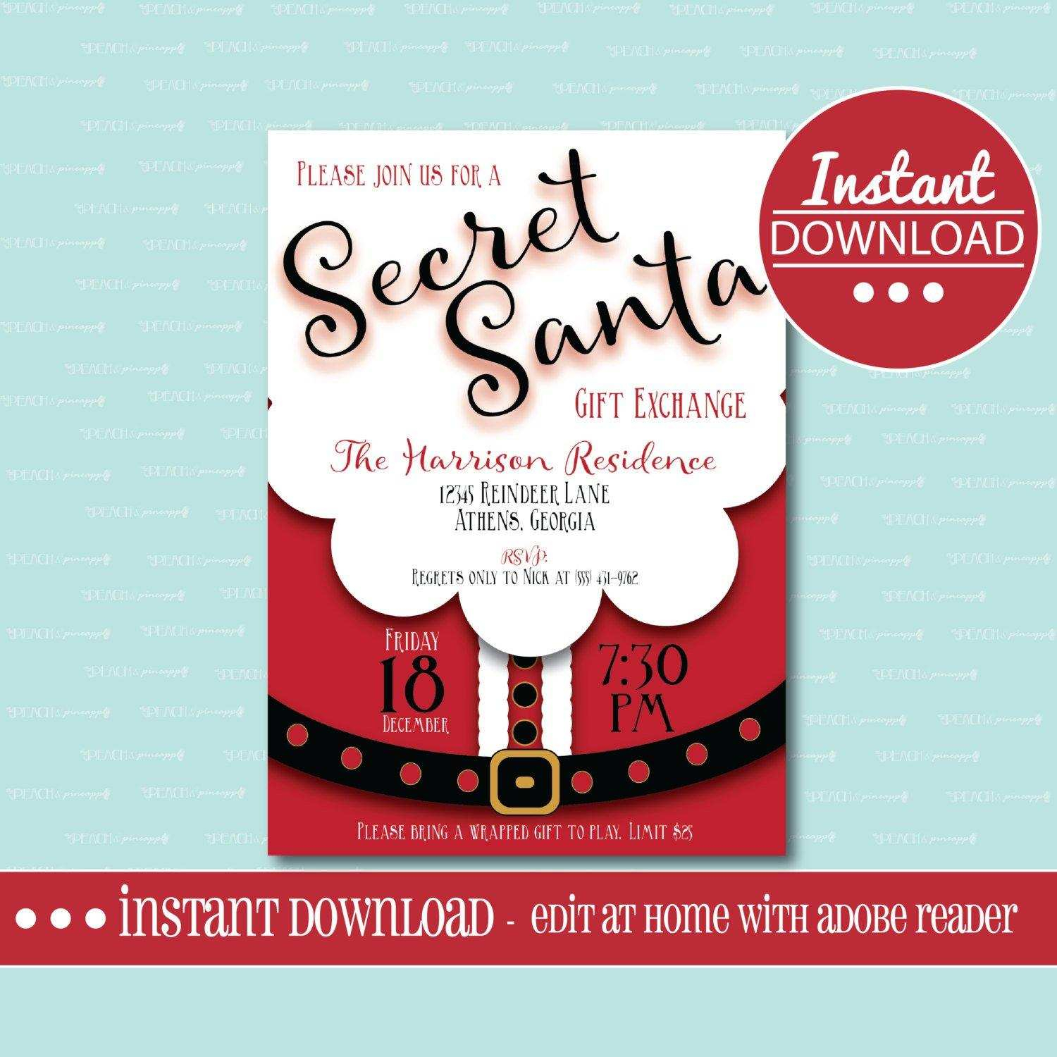30 New White Elephant Gift Exchange Invitation Template in sizing 1500 X 1500