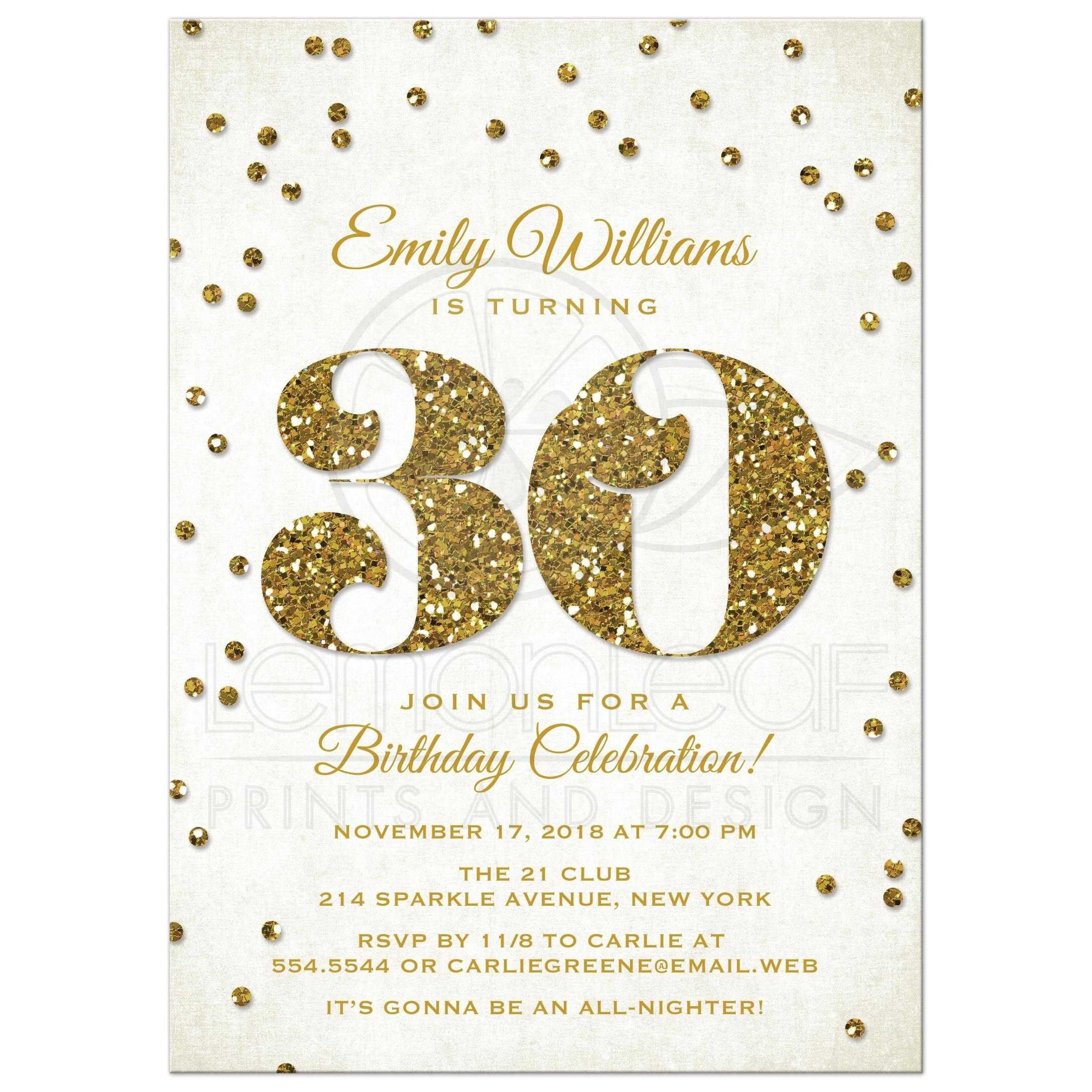 30th Birthday Invitations Templates Free Printable Birthday for measurements 2175 X 2175