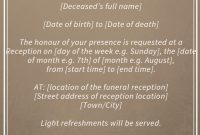 39 Best Funeral Reception Invitations Funeral Reception in size 735 X 1102