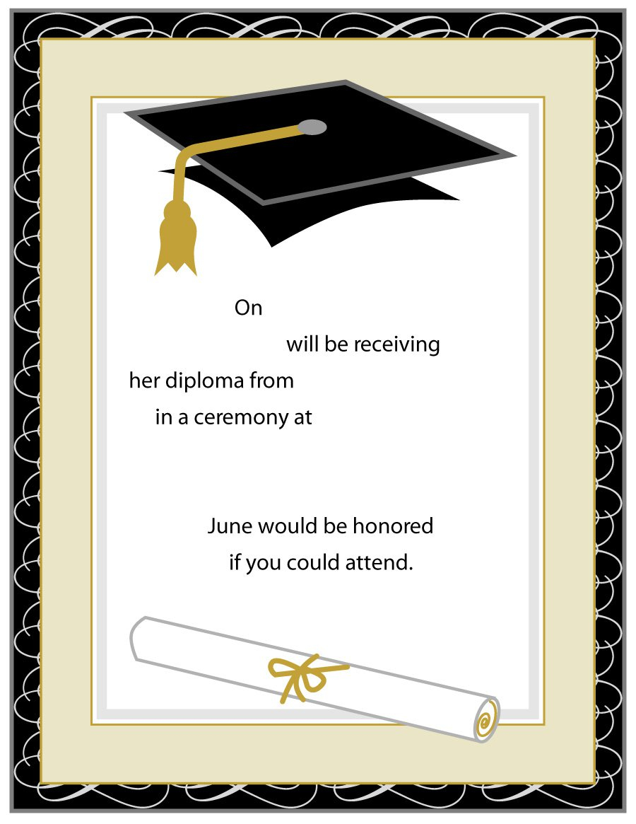 40 Free Graduation Invitation Templates Template Lab for proportions 900 X 1165