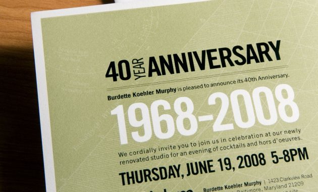 40th Anniversary Corporate Invitation Idea Anniversary 40th for size 1280 X 896