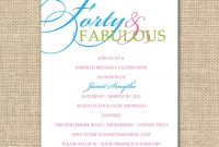 40th Birthday Invitation Wording Designs Ideas Invitations Card with regard to sizing 1500 X 1500