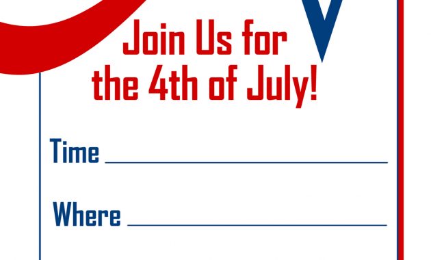 4th Of July Invitations Free Printable Red White Blue 4th Of intended for proportions 1143 X 1600