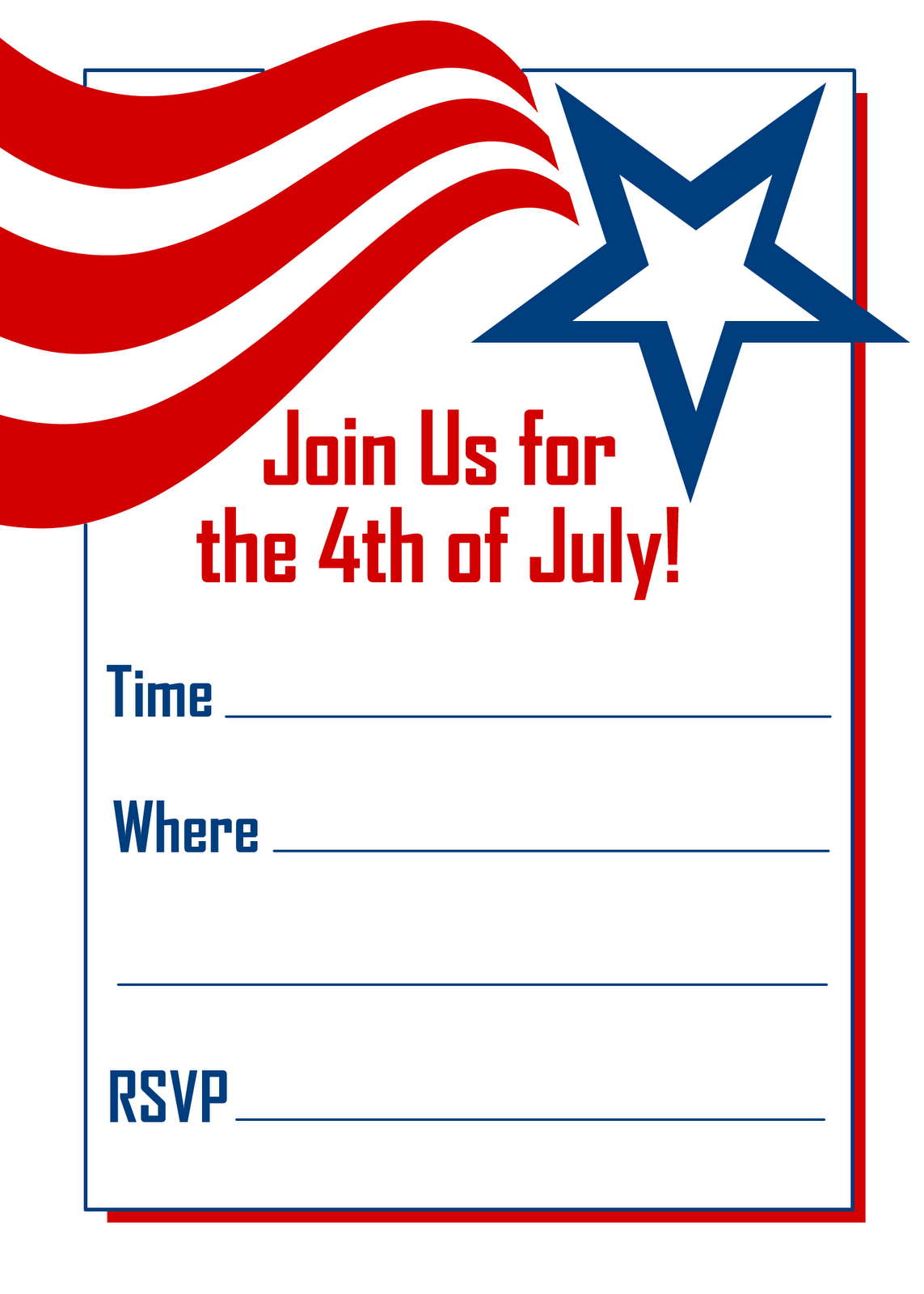 4th Of July Invitations Free Printable Red White Blue 4th Of intended for proportions 1143 X 1600