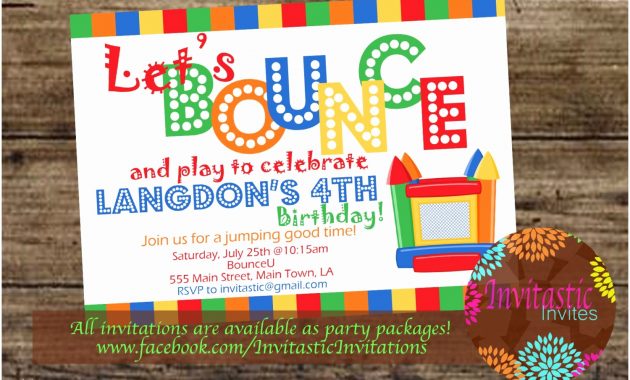 56 Wonderfully Gallery Of Free Bounce Party Invitation Template throughout size 1500 X 1000