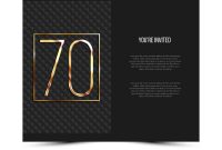 70th Anniversary Invitation Card Template Vector Image throughout measurements 1000 X 955