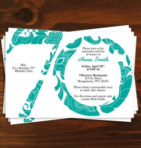 70th Birthday Invitation Templates 70th Birthday Ideas In 2018 intended for size 977 X 1024