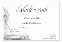 70th Birthday Invitation Templates Great With 70th Birthday intended for dimensions 1772 X 1299