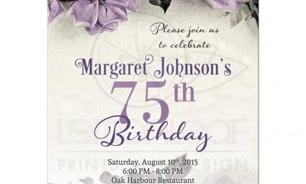 75th Birthday Invitations 75th Birthday Invitations And The Drop with size 2175 X 2175