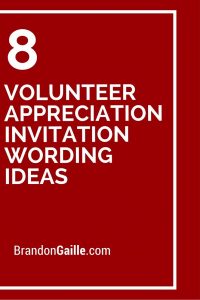 8 Volunteer Appreciation Invitation Wording Ideas School intended for measurements 735 X 1102