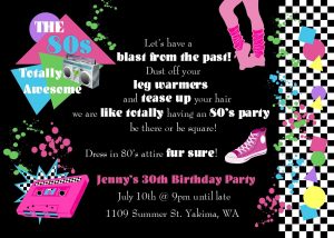 80s Party Invitation Wording Google Search Party Ideas with regard to size 1500 X 1071