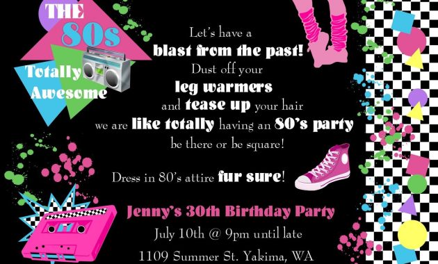 80s Party Invitation Wording Google Search Party Ideas with regard to size 1500 X 1071