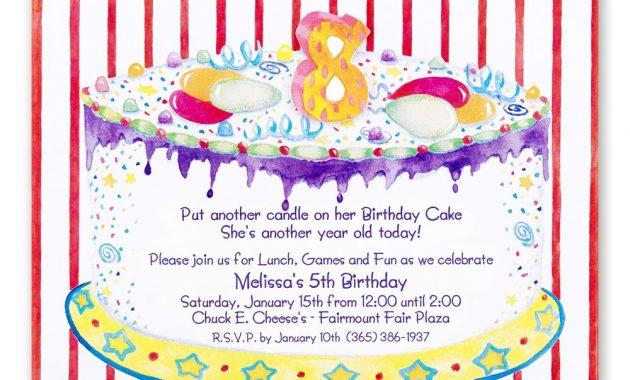 8th Birthday Party Invitations Wording Birthday Invitation For inside dimensions 1000 X 1000