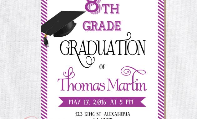 8th Grade Graduation Invitation Wording Kinderhooktap regarding sizing 1500 X 1500