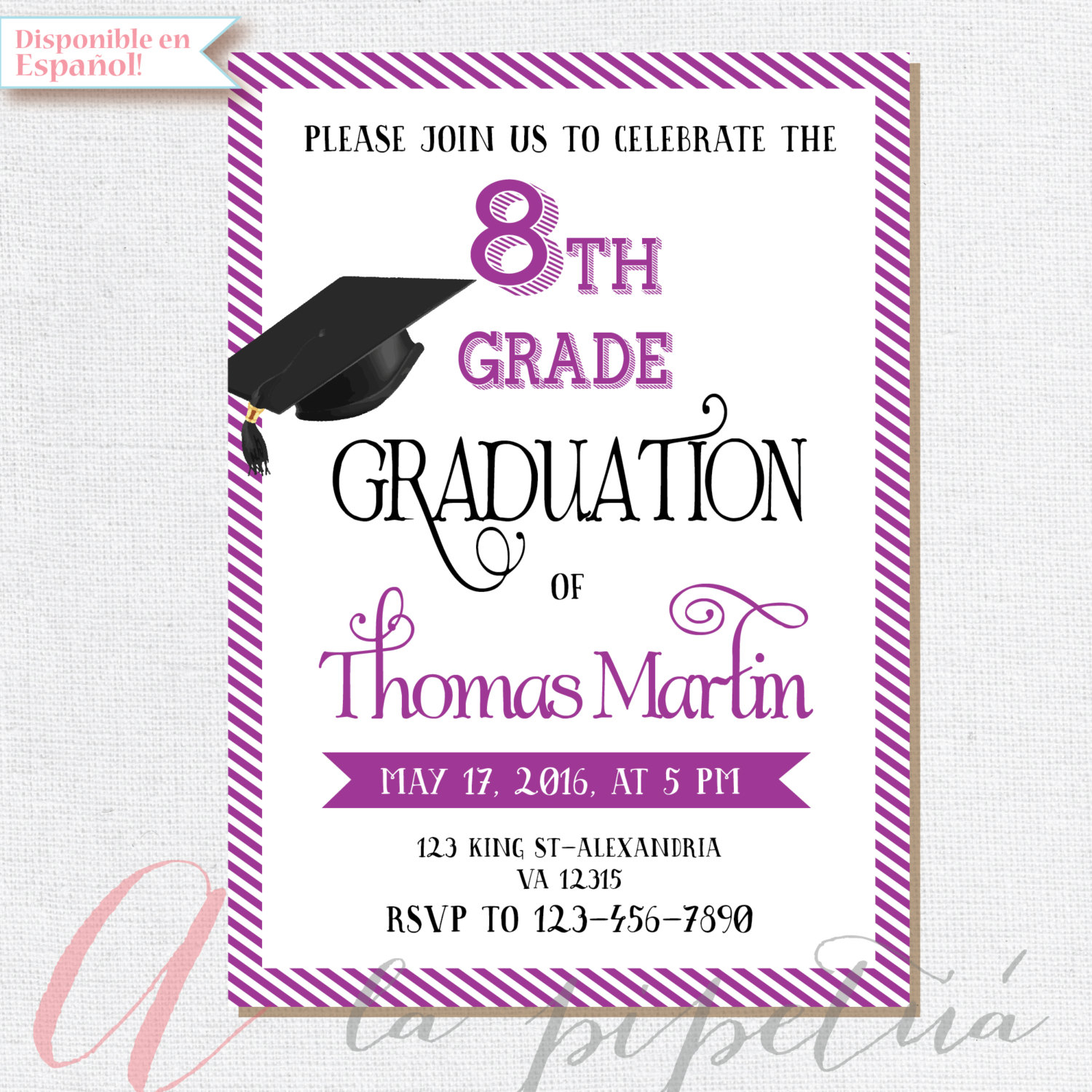 8th Grade Graduation Invitation Wording Kinderhooktap regarding sizing 1500 X 1500