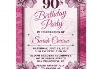 90th Birthday Party Invitations Templates Free Party Ideas In 2018 for size 2175 X 2175