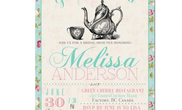 Afternoon Tea Ba Shower Invitations Tea Party Invitation Templates with dimensions 1200 X 1200