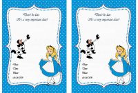 Alice In Wonderland Free Printable Birthday Party Invitations inside proportions 1228 X 868