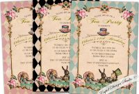 Alice In Wonderland Invitation Printablealice And Wonderland pertaining to sizing 1500 X 1071