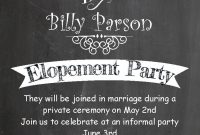 Amazing After Elopement Party Invitations 44 In Card Inspiration intended for dimensions 750 X 1050