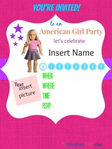 American Girl Birthday Party Invitations Free Printables Ag Doll intended for measurements 768 X 1024