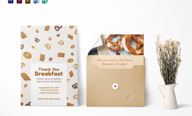 Appreciation Breakfast Invitation Design Template In Psd Word intended for proportions 1920 X 1344