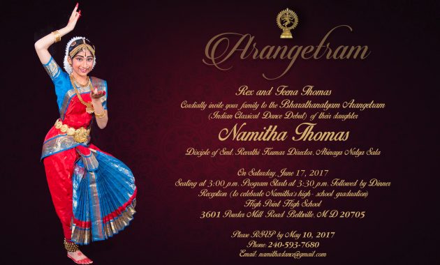 Arangetram Invitation Printing Graphics Design And Branding Agency with measurements 1700 X 1100