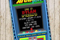 Arcade Birthday Invitation Arcade Invitation Gamer Invitation inside measurements 1000 X 1000