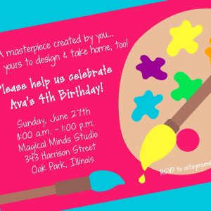 Art Party Invitation Art Party Printable Invitation Painting Party inside sizing 1500 X 1500