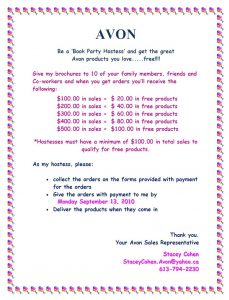 Avon Party Invitations for dimensions 939 X 1228