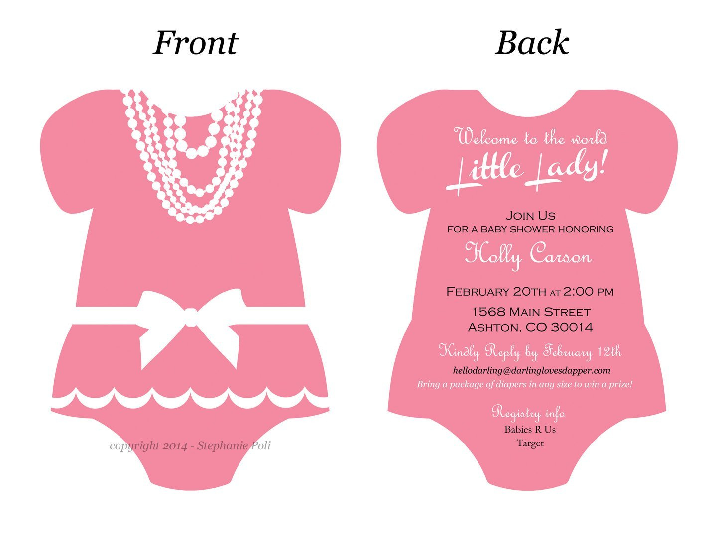 Ba Onesie Invitation Template Wwwbilderbeste inside sizing 1440 X 1113