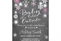 Ba Shower Invite Ba Its Cold Outside Girl In 2018 Nova regarding size 1104 X 1104