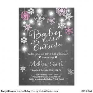 Ba Shower Invite Ba Its Cold Outside Girl In 2018 Nova regarding size 1104 X 1104