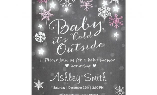 Ba Shower Invite Ba Its Cold Outside Girl In 2018 Nova regarding size 1104 X 1104