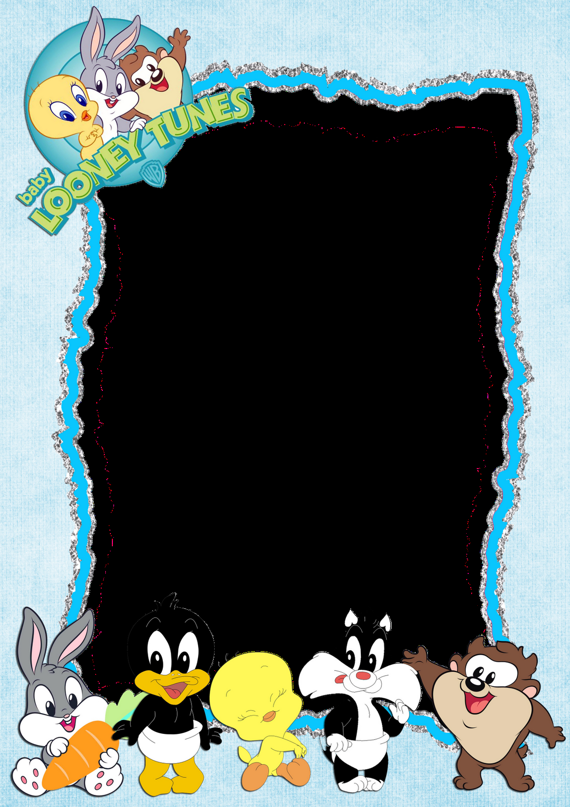 Ba Shower Invite Malcolm Xavier Ba Looney Tunes Ba regarding measurements 1131 X 1600