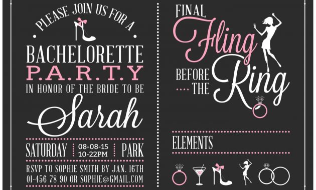 Bachelorette Party Invitation Vector Download Free Vector Art with regard to measurements 1400 X 980