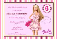 Barbie Birthday Invitation Templates Invitation To Edit And in dimensions 1200 X 856