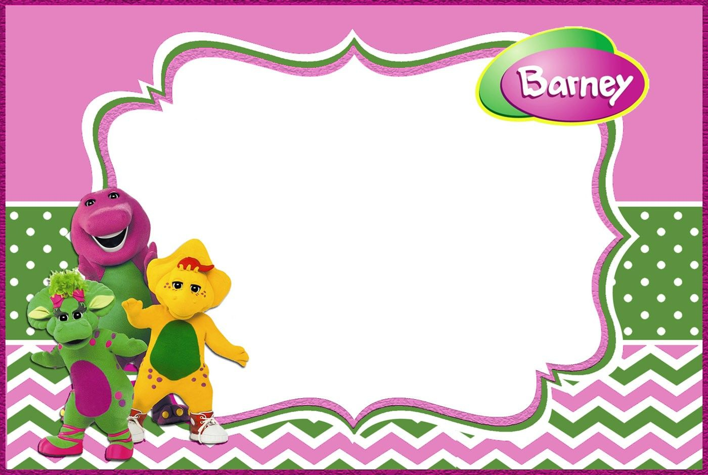 Barnie And Friends Free Printable Invitation Coolest Invitation within size 1400 X 940