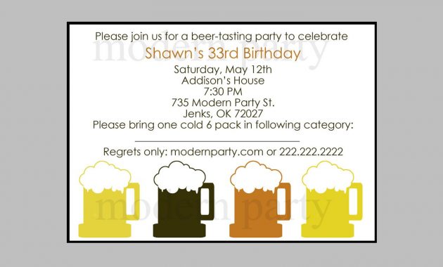 Beer Party Invitation Wording Diy Printable Beer Tasting Party with regard to dimensions 1500 X 1200