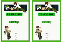 Ben 10 Birthday Invitations Birthday Printable within proportions 1228 X 868