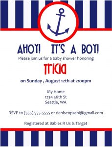 Best 2018 Create Sailor Themed Invitation Template 4k Invitations in sizing 1113 X 1456